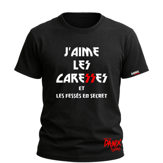 Tshirt J'aime les caresses et les fessés en secret [DANIX CENSORED]